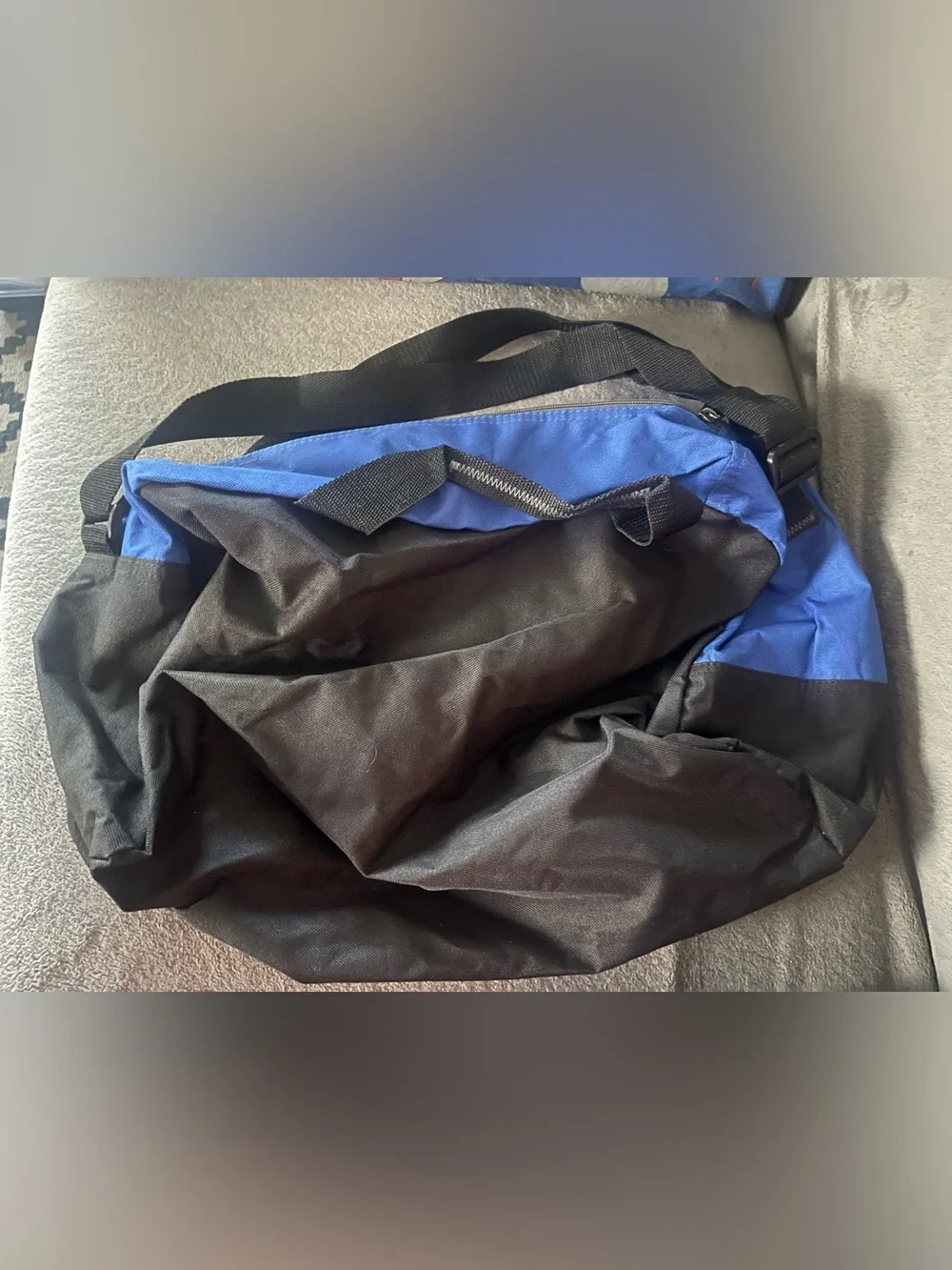 Lowe's Blue and Black Duffel Bag